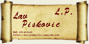 Lav Pisković vizit kartica